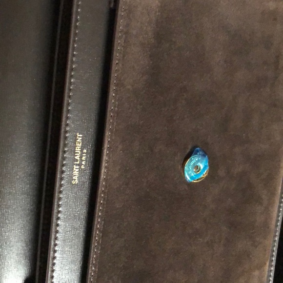 YSL Croc Embossed Luxury Sunset Bag - Picture 3 of 5